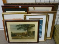 Vintage prints including shooters going out in the morning and stag hunting, WILLIAM RUSSELL