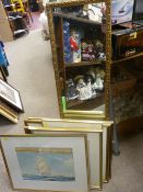 Parcel of paintings, prints and mirrors etc including maritime