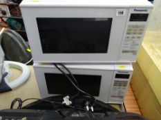 Two Panasonic NN-E271WM microwave ovens E/T