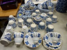 Parcel of Johnson Brothers Willow porcelain, Sutherland teaware etc