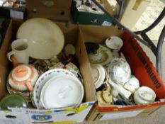 Two boxes of mainly decorative tea and tableware