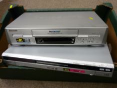 Sony DVD player and a Panasonic video player E/T