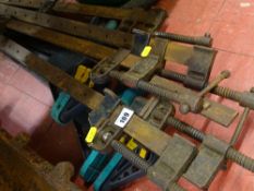Quantity of modern and vintage sash clamps