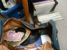 Case containing LP records and an antler holder and similar