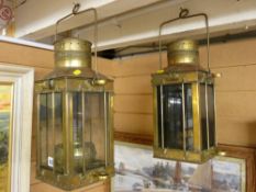 Pair of vintage style Davey & Co, London lanterns