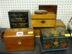 Excellent parcel of wooden boxes and other treenware