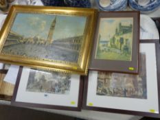 Pair of neatly framed historical prints - scenes of York and Chester, WARREN WILLIAMS print,