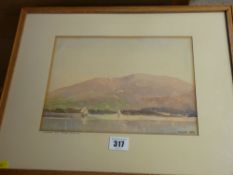 ROOPE 1969 watercolours - entitled 'Skiddaw' and 'Bassenthwaite', 20 x 26 cms