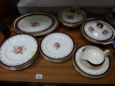 Parcel of J Fryer & Son of Tunstall floral decorated dinnerware