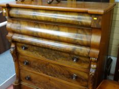 Large Victorian mahogany chest of drawers