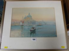 A D BELL 1911 watercolour - scene of Venice, 26 x 37 cms