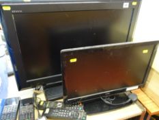 Sony Bravia LCD TV and a small screen Logik TV E/T