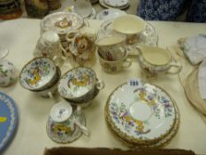 Quantity of Staffs teaware in two patterns including commemorative