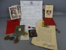 Two World War I medals marked 2209 Pte W Wrigley, Manchester Regiment, a King & Empire Services
