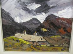 OWEN MEILIR oil on board - titled verso 'Aberffraw', signed, 28 x 34 cms