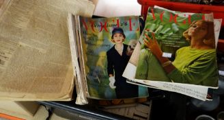 A collection of Vogue magazines from the 1960s together with bound volumes of The Queen, ladies