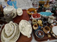 A large parcel of ceramics including ironstone plate, part-dinner set, Regal Ware vase ETC Condition