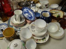 A quantity of mixed pottery including Royal Doulton character jug Condition reports provided on