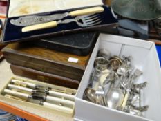 A collection of various loose and boxed flatware Condition reports provided on request by email