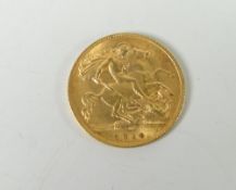 George V 1914 gold half sovereign Condition reports provided on request by email for this auction