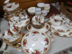 A collection of Royal Albert 'Old Country Roses' ornaments and dinnerware Condition reports provided