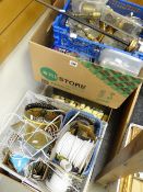 Large collection of various light fitting components, cable ETC Condition reports provided on