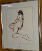 VIVIENNE LUXTON nude study of a lady, 45 x 35cms Condition reports provided on request by email