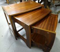 Mid-twentieth century nest of three tables Condition reports provided on request by email for this