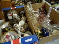 Mixed lot of china and glass including part-set of Vienna style teaware, good Royal Worcester