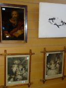 A pair of framed antique colour plates entitled 'Lady Smith' and 'Jane Countess of Harrington'