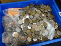 A vast quantity of loose pre-decimal later and foreign coinage Condition reports provided on request