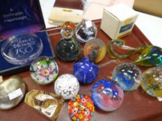 A group of twentieth century art glass paperweights Condition reports provided on request by email