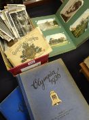 Two interesting German cigarette albums commemorating the 1936 Berlin Olympics, with photograph of a