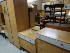 A three-piece mid-century retro bedroom suite Condition reports provided on request by email for