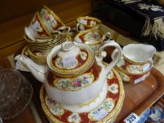 A tray of Royal Albert 'Lady Hamilton' teaware Condition reports provided on request by email for