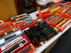 A large collection of 00 gauge railway items, mainly by Hornby and including boxed sets of 'Harry