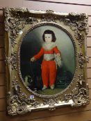 A reproduction oval print AFTER FRANCISCO GOYA in a fancy Rococo style gilt frame Condition