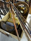 A parcel of mainly wooden items including boxes, walking sticks, mirrors ETC Condition reports