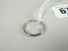 Platinum wedding band, 2.9grams approx. Condition reports provided on request by email for this