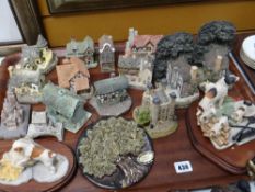 A parcel of pottery ornaments including Border Fine Arts and group of Liliput Lane-type cottages ETC