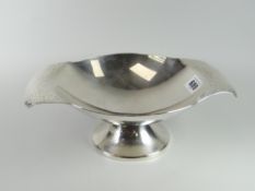 A twentieth century continental silver (believed) twin-handled dish having hammered effect handles