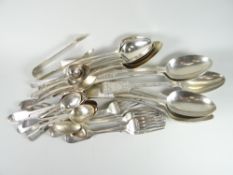 A collection of loose silver spoons, insets and part-sets together with a small selection of