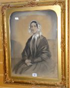 DANIEL MACNEE (1806-1882) pastel portrait - of a lady, possibly Louise Balfour 48 x 35cms. Condition