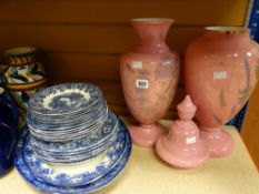 Two pieces of opaline glass Condition reports provided on request by email for this auction