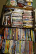 Three crates of various DVDs including film, children's interest ETC Condition reports provided on