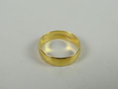 A 22ct yellow gold wedding band, 4grams Condition reports provided on request by email for this