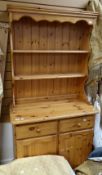 A modern narrow pine dresser Condition reports provided on request by email for this auction