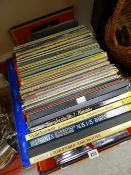 A crate of LP records, mainly classical and opera Condition reports provided on request by email for