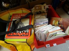 A collection of various vintage sewing patterns together with a collection of hardback books, mainly