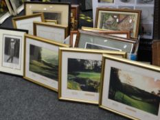 Two boxes mixed framed pictures, prints ETC Condition reports provided on request by email for